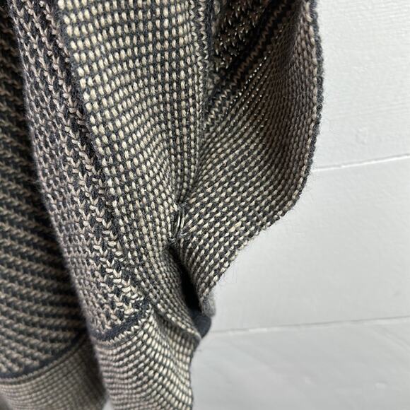 ROMEO + JULIET Blue Tan Knitted Turtleneck Batwing Short Sleeve Sweater Size S/M - Picture 9 of 13